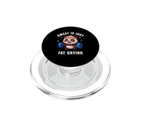 Sweat Is Just Fat Crying Panda Gym Workout PopSockets PopGrip para MagSafe
