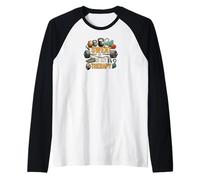 Sweat Is My Therapy Gym Workout Fitness Design Camiseta Manga Raglan