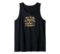 Sweat Is My Therapy Gym Workout Fitness Design Camiseta sin Mangas