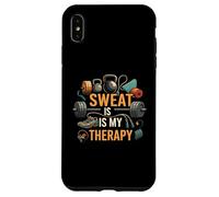 Sweat Is My Therapy Gym Workout Fitness Design Carcasa para iPhone XS Max