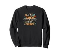 Sweat Is My Therapy Gym Workout Fitness Design Sudadera