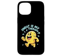 Sweat Is My Therapy Running Workout Funny Carcasa para iPhone 15