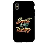 Sweat is my Therapy Workout Fitness Gym Carcasa para iPhone X/XS