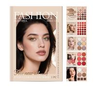 Sweat-Proof Face Palette, Eyeshadow Palette, 9.5x6.8 Inch Case with High Pigment, Lip Gloss Highlighter, Beauty with Versatile Style, Stage Performance Supply for Teen Girls and Ladies