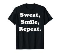 Sweat Smile Repeat Workout Motivation Funny Saying Camiseta