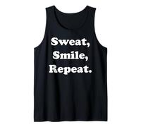 Sweat Smile Repeat Workout Motivation Funny Saying Camiseta sin Mangas