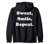 Sweat Smile Repeat Workout Motivation Funny Saying Sudadera con Capucha