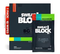 SweatBlock Maximum Strength Antiperspirant Sweat Wipes - For Excessive Sweat Protection - Extra Large - Up to 7 day protection per use - 10 Count - Unisex