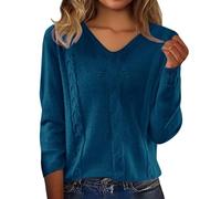 Sweater for Fall Outfits 2025 Fashion Long Sleeve V Neck Soft Knit Pullover Trendy Tops Dressy Casual Blouses Shirts