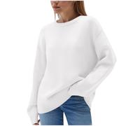 Sweater for Women Long Sleeve Crew Neck Solid Color Casual Knitted Fashion Tops Soft Comfy Warm Fall Fashion Pullover