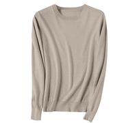 Sweater for Womens Knitted Long Sleeve Crew Neck Tops Chunky Oversized Pullover Sweaters Casual Business Clothes
