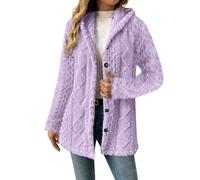 Sweaters Cardigans for Women Hooded Knit Long Sleeve Winter Coats Fashion Button Down Jackets Warm Outerwear