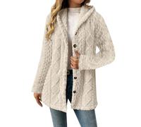 Sweaters Cardigans for Women Hooded Knit Long Sleeve Winter Coats Fashion Button Down Jackets Warm Outerwear