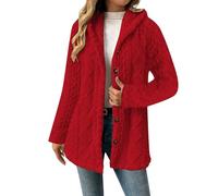 Sweaters Cardigans for Women Hooded Knit Long Sleeve Winter Coats Fashion Button Down Jackets Warm Outerwear