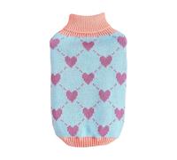 Sweaters for Small Dogs, Knit Dog Sweater with Turtleneck Pullover, Winter Dog Coat with Heart Design, Cozy Sweater for Small Dogs and Cats, Warm Dog Clothes for Cold Weather