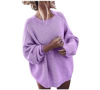 Sweaters for Women Loose Plus Size Crew Neck Tunic Long Sleeve Casual Comfy Sweater for Fall and Winter Hiking