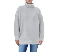 Sweaters Women Long Sleeve Turtleneck Solid Color Basic Style Casual Plus Size Tops Winter Cute Warm Comfy Outfits