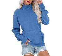 Sweatshirt for Women Mock Neck Sweater Long Sleeve Shirts with Pocket Fall Clothes 2025 Casual Cute Pullover Clothes