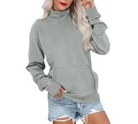 Sweatshirt for Women Mock Neck Sweater Long Sleeve Shirts with Pocket Fall Clothes 2025 Casual Cute Pullover Clothes