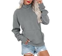 Sweatshirt for Women Mock Neck Sweater Long Sleeve Shirts with Pocket Fall Clothes 2025 Casual Cute Pullover Clothes
