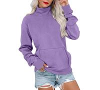 Sweatshirt for Women Mock Neck Sweater Long Sleeve Shirts with Pocket Fall Clothes 2025 Casual Cute Pullover Clothes
