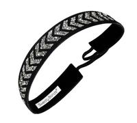 Sweaty Bands Diadema para mujeres y niñas para un estilo de vida ocupado - Banda de pelo brillante con forro de terciopelo antideslizante que absorbe el sudor - Bling Walk This Way