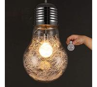 SweAtz Personalidad Nórdica Lámpara Colgante De Bombilla Grande Lámparas Colgantes De Vidrio Creativas Minimalistas Modernas Para Restaurante Bar Dormitorio Balcón Lámparas Colgantes De Base E27, 1