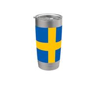 Sweden Flag Colors Swedish Gift for Swedish People Vaso térmico de acero inoxidable de doble pared