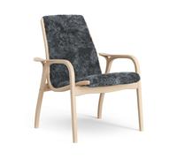 Swedese Butaca Laminett haya lacada/piel de oveja Charcoal (gris oscuro)