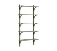 Swedese Estantería Levi de 5 baldas Verde musgo-latón. 90 cm