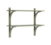 Swedese Levi estantería Moss green. latón. 2 estantes. 90 cm
