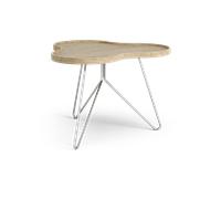 Swedese Mesa Flower mono 62x66 cm Roble natural. 45cm. base de cromo