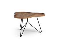 Swedese Mesa Flower mono Edición Especial 62x66 cm H39 cm-nogal lacado-acero lacado en negro