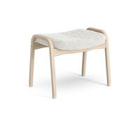 Swedese Reposapiés Lamino roble pigmentado blanco/piel de oveja Offwhite (blanco)