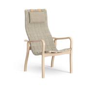 Swedese Sillón alto Primo con cojín para cuello haya lacada natural