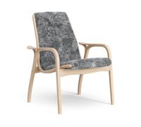 Swedese Sillón Laminett haya lacada/piel de oveja Scandinavian Grey (gris)