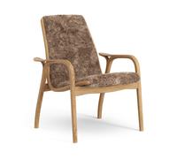 Swedese Sillón Laminett roble aceitado/piel de oveja Sahara (marrón turrón)