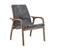 Swedese Sillón Laminett roble/piel de oveja Special Edition Rubio Monocoat Chocolate-Charcoal