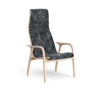 Swedese Sillón Lamino haya lacada/piel de oveja Charcoal (gris oscuro)