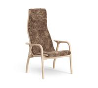 Swedese Sillón Lamino haya lacada/piel de oveja Sahara (marrón turrón)