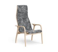 Swedese Sillón Lamino haya lacada/piel de oveja Scandinavian Grey (gris)