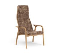 Swedese Sillón Lamino roble aceitado/piel de oveja Sahara (marrón turrón)