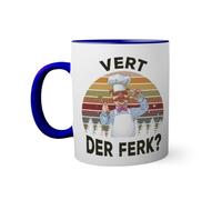 Swedish Chef Vert Der Ferk Taza de color azul oscuro con mango a juego 330ml