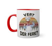 Swedish Chef Vert Der Ferk Taza de color roja con mango a juego taza 330ml