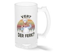 Swedish Chef Vert Der Ferk Taza de cristal pintado transparente Taza para de Beer 500ml
