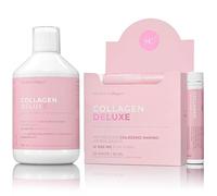Swedish Collagen - Collagen Deluxe 500ml + 20 shots I 12500 mg Colágeno Marino (Tipo I y III) I Ácido Hialurónico, Biotina, Vitamina C I Sin Azúcar - Suministro para 40 Días