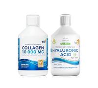 Swedish Nutra - Colágeno marino 10000 mg y ácido hialurónico I sin azúcar I Ideal para cabello, piel y uñas y sabor 100% natural