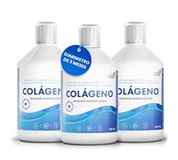 Swedish Nutra - Suplemento líquido de colágeno marino hidrolizado de 10 000 mg - 3 x 500 ml (1500 ml), suministro para 60 días | Ácido hialurónico, biotina y vitamina C para un cabello