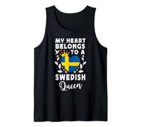Swedish Queen Swedish Wife Girlfriend Sweden Flag Camiseta sin Mangas