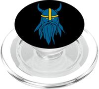 Swedish Sweden Viking Helmet with Horns Scandinavian Warrior PopSockets PopGrip para MagSafe